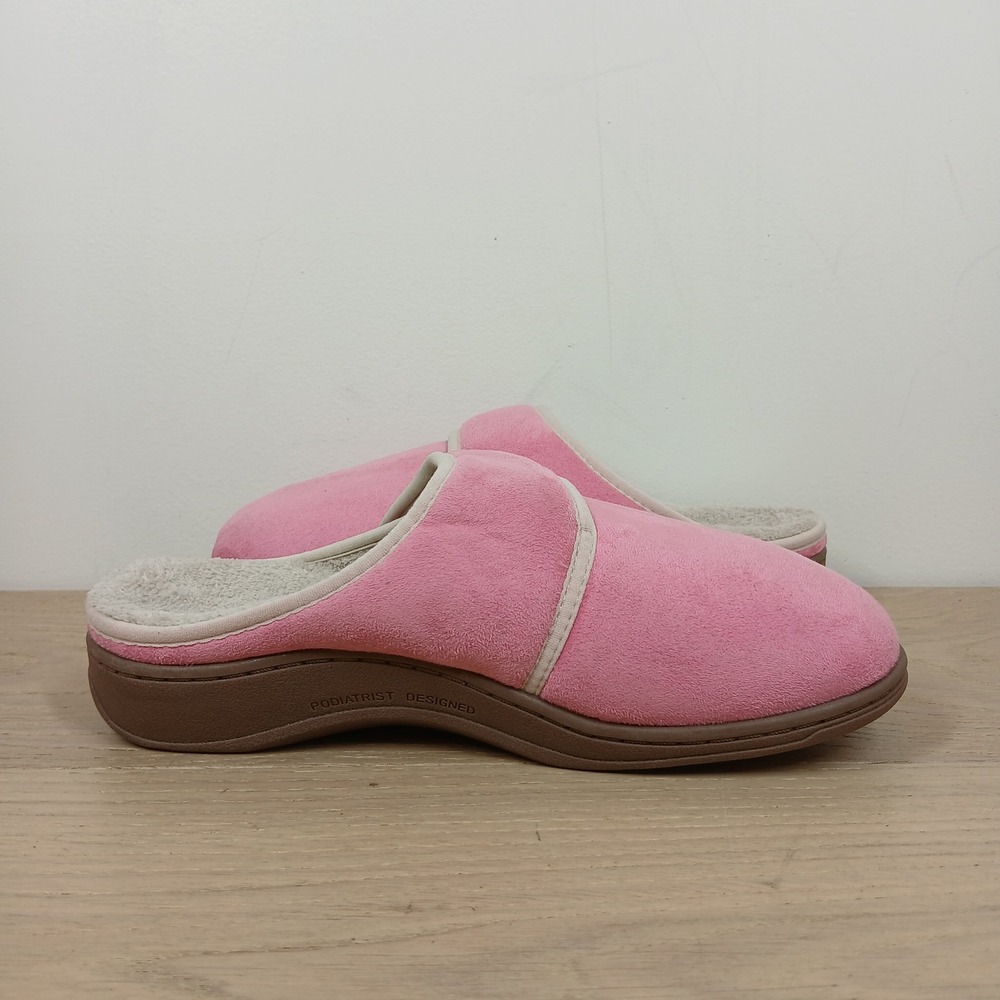 Vionic Slippers Womens 6 Pink Laura Orthotic Comfort Mule House Shoes - Picture 3 of 12